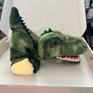 T-Rex Green Dinosaur Hand Puppet  Just qunseen EUC